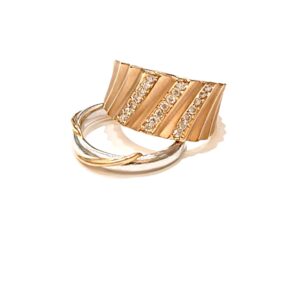 Pt850 K18 デザインリング